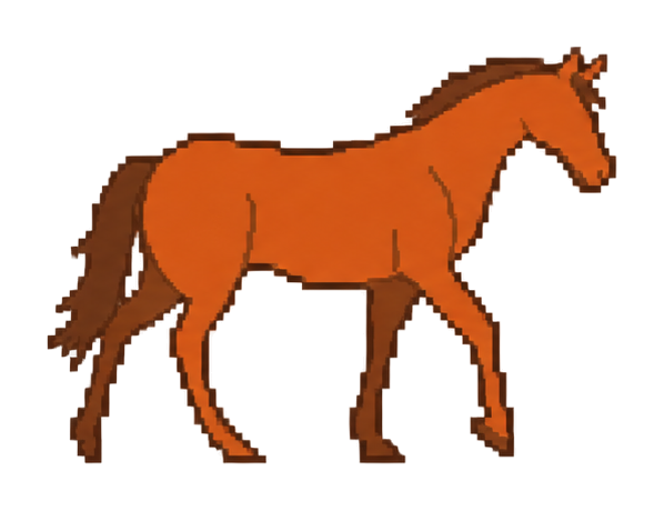 Portada de Don 3B Radio: caballo pixel art